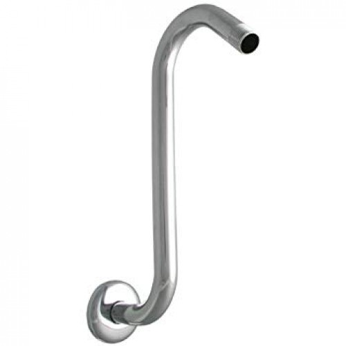Plumbing Shower Arm S Shape  Brass 1/2 x 12 inch Chrome Plated